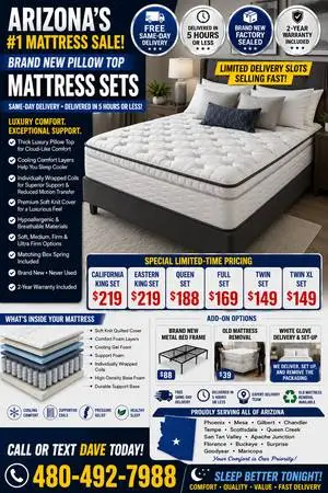 ✔️Premium Bamboo Pillow Top Mattresses at Unbeatable Prices! ALL SIZES