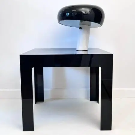 Vintage 1970’s Large Parsons Side Table 21” x 21” x 25” Black MCM