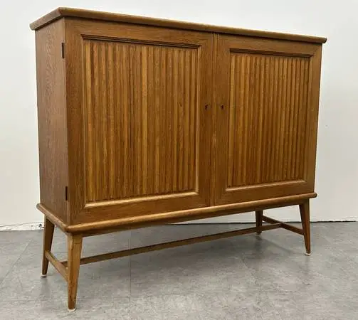 Mid Century Swedish Gentlemans Cabinet Linen Closet Pantry