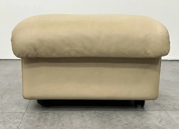 Ekornes Leather Ottoman with Storage Compartment Made in Norway