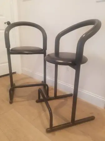 Black bar stools