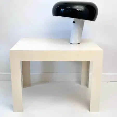 Vintage 1970’s Large Parsons Side Table 20” x 28” x 21” white MCM