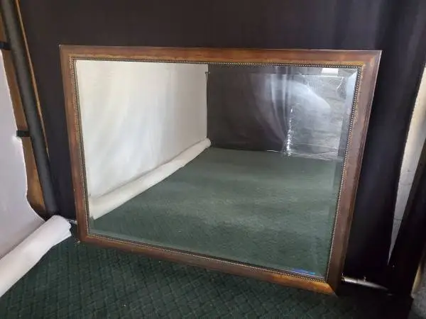 Large Wood framed mirror