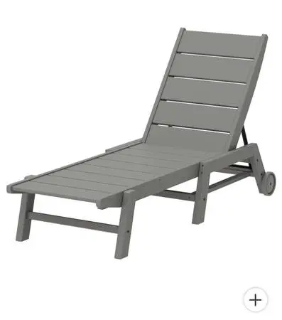 Polywood Outdoor Chaise Lounge Chair - Gray