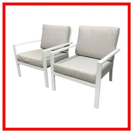 Yardbird Luna Fixed Outdoor Armchairs, Pair