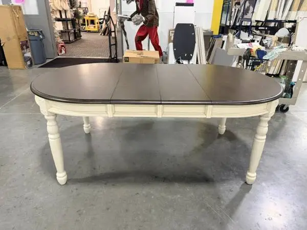 Charlton Home Letizia Extendable 52-76 Dining Table White/Espresso