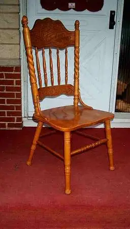 KITCHEN CHAIR Seat Dining Room Accent Fancy Scroll Wood Furniture