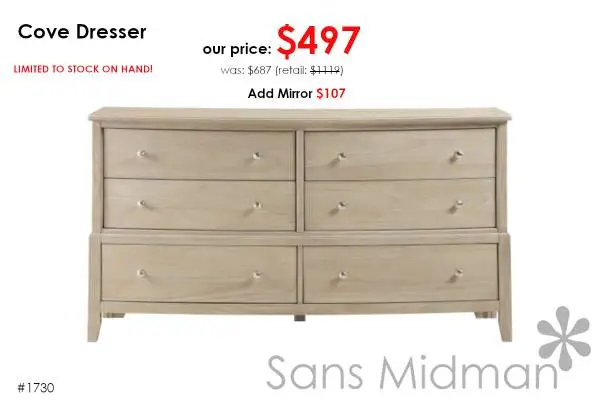 NEW IN BOX! Cove Natural 6 Drawer Dresser- Full Collection Available