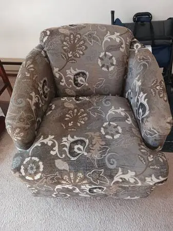 Brown swivel chair