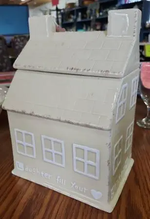 Beige Home Cookie Jar