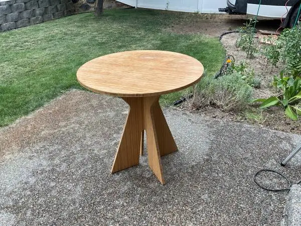 Bamboo table - collapsible