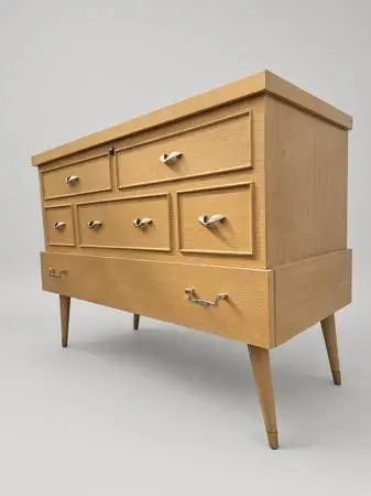 Mid Century Modern Chest Over Drawer by Lane