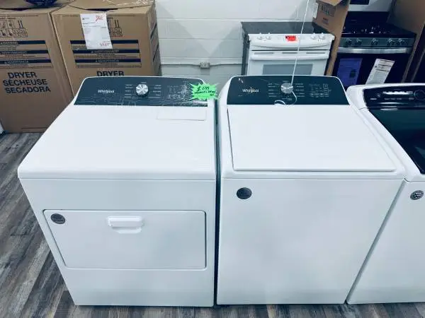 Whirlpool Topload High Efficiency Washer & Electric Dryer Set
