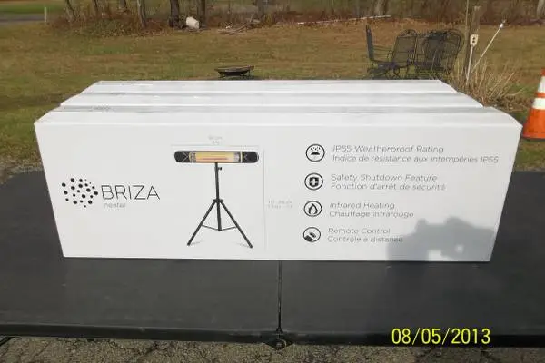 2 NIB Briza IP55 Infrared Patio Heater - Electric Indoor-Outdoor
