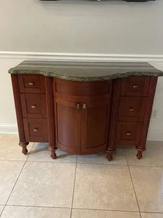 Solid wood bathroom vanity