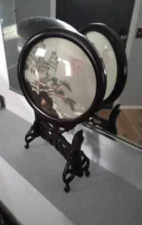 Double-Sided Silk Embroidery Table Screen