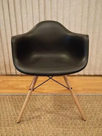 Dorel Home Products Plastic Armchair / Wood Dowel Legs – Eames Design