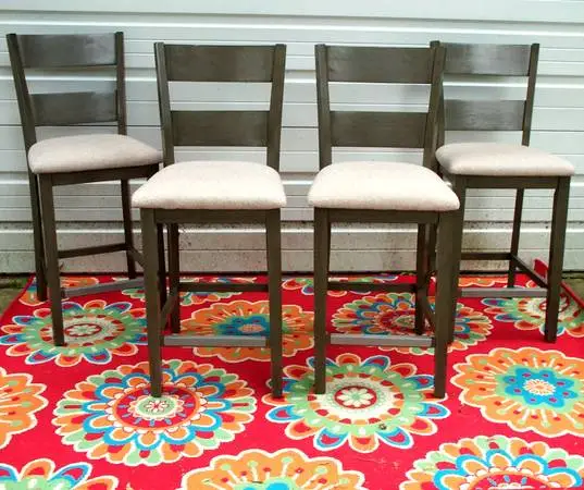 CHAIRS 4 Kitchen Bar Stool Chair Tall Stools Seat Furniture Set