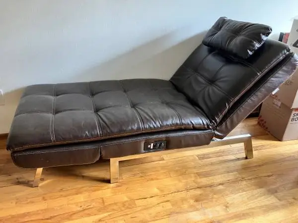 Relax A Lounger Brown Faux Leather Chair