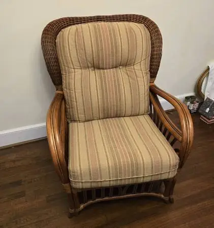Rattan Lounge Chair by Palm Springs Rattan Garden Classics