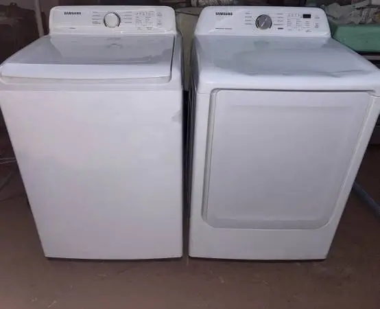 27” SAMSUNG TOP LOAD WASHER & GAS DRYER MEGA CAPACITY “BOTH WORKING”