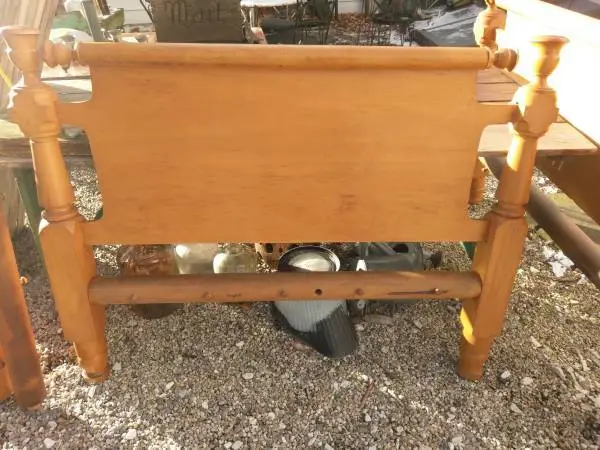 Antique Bed Maple Wood full size double