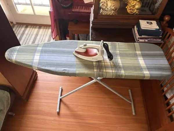 Iron and ironing board