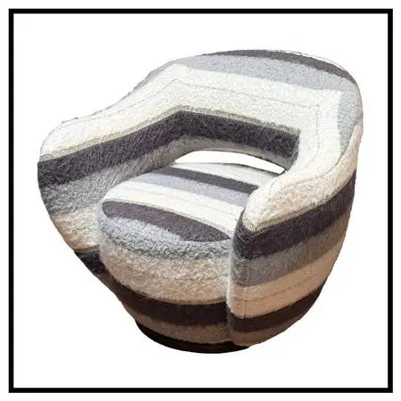 Sheepskin Stripe Swivel Chair