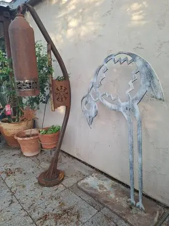 QUAIL BIRD garden statue metal art sculpture