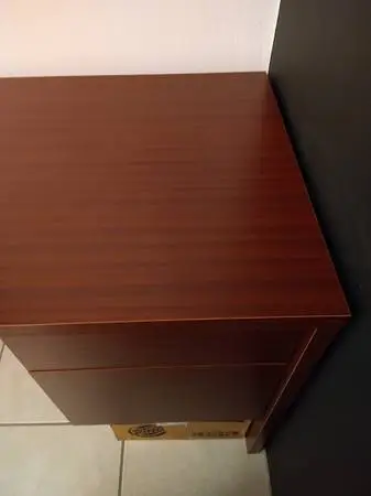 COMPUTER DESK (BROWN WOOD)