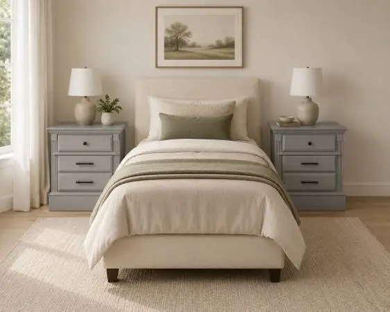 Beige modern side table