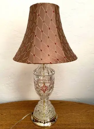 Collectible Crystal Cut Glass Table Lamp