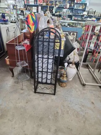 Arched 34 Capacity Wrought Iron Wine Rack
