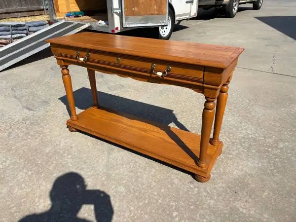 NEW Solid Oak 1 Drawer American Made Sofa/Accent/Entryway Table