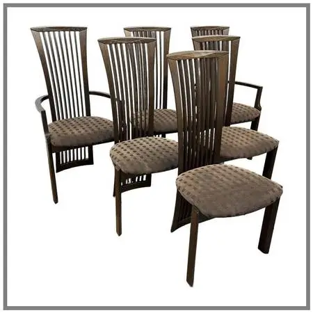 Pietro Costantini Vintage Italian Modern High-back Dining Chairs, Set