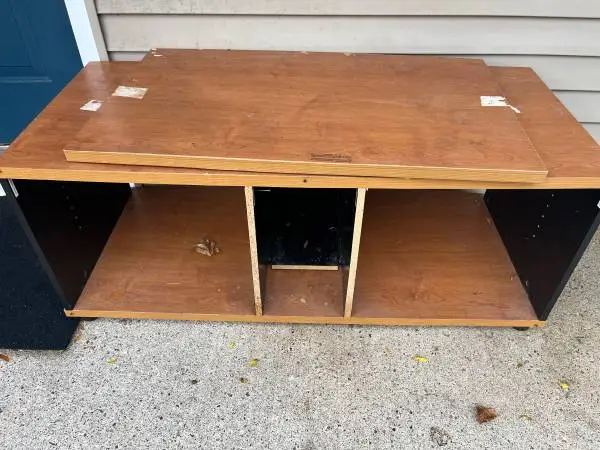 Brown tv stand
