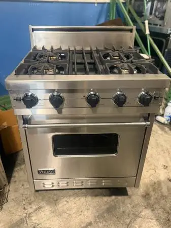 Viking Stainless Steel 30” Inch Wide Gas Range Sealed Burners