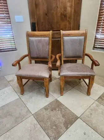 2 BEAUTIFUL SOLID WOOD CHAIRS