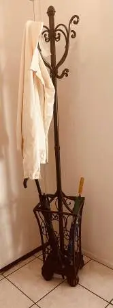 Coat Hanger Stand /Umbrella  or Cane Stand  Wrought Iron heavy duty
