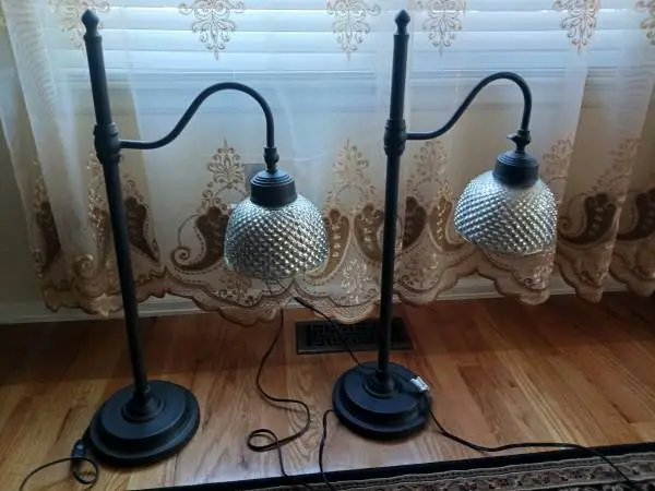 Pair of Black Lamps 30 tall 14 wide