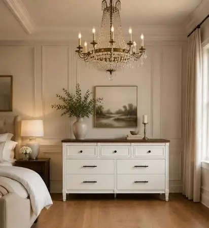 White long dresser.. solid wood