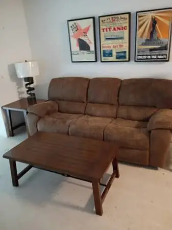 Coffee Table, Two End Tables, & Two Lamps.