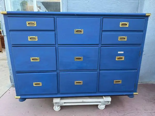 Kimball big dresser with seven deep drawers and cabinet in very good c