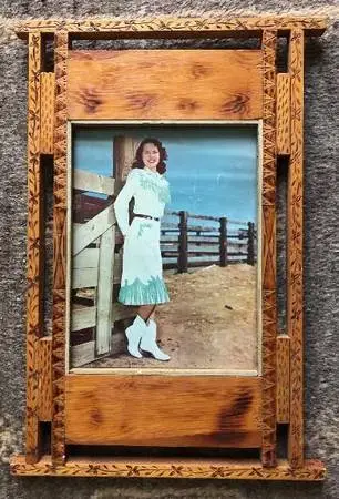 TRAMP ART FRAME with vintage New Mexico magazine cover