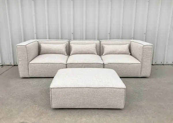 Modern contemporary light coffee Modular sectional sofa set - brand new