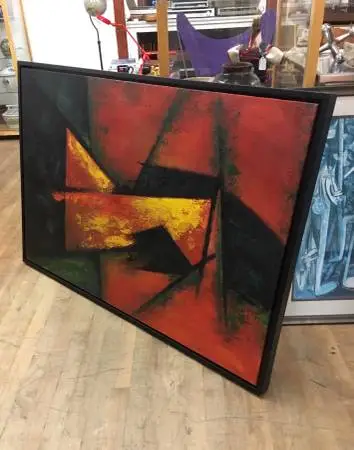 Large Vintage Abstract Painting