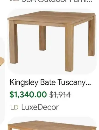 Outdoors Teak wood table PRICE REDUCED