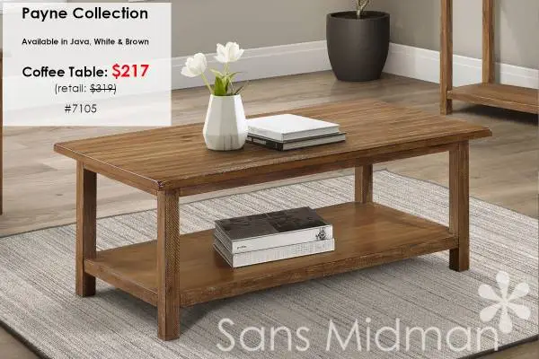 NEW IN BOX! Payne Coffee Table Available in 3 Color Options!