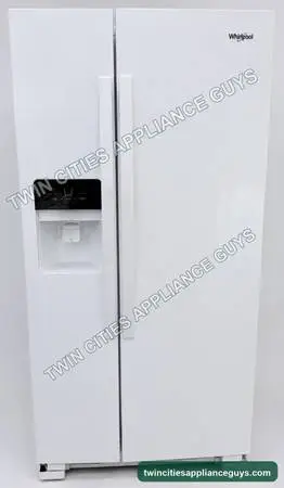 Whirlpool White 21 Cu Ft Side-by-Side Refrigerator, Ice & Water — $100