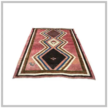 7ft × 8ft Hand-knotted Geometric Wool Area Rug